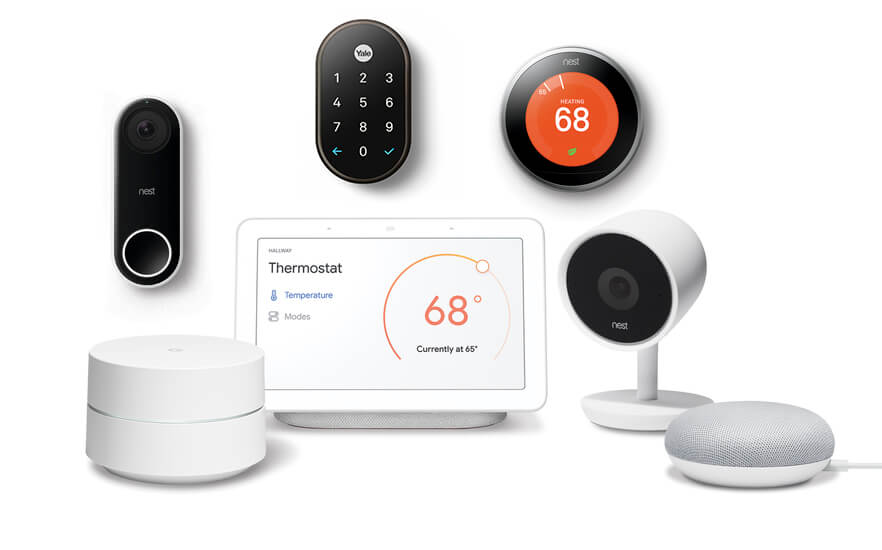 google-nest-suite suite of Google hub products